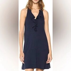 Lilly Pulitzer Shay Dress – True Navy – Size Medium– Ruffle Halter Neck